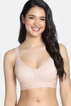 Zivame Freeform Padded Non Wired 3/4Th Coverage Lace Bra - Light Pink — thumbnail 2